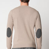 Girocollo con toppe a intarsio in lana e cashmere fin.12