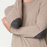 Girocollo con toppe a intarsio in lana e cashmere fin.12