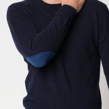 Girocollo con toppe a intarsio in lana e cashmere fin.12