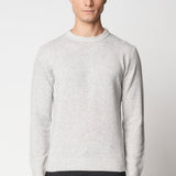 Girocollo grigio punto sale e pepe in lana e cashmere fin.12