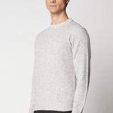 Girocollo grigio punto sale e pepe in lana e cashmere fin.12