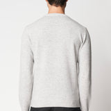 Girocollo grigio punto sale e pepe in lana e cashmere fin.12