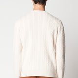 Girocollo latte con trecce e coste in lana e cashmere fin.7