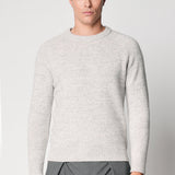Girocollo mouliné manica raglan in lana e cashmere fin.5