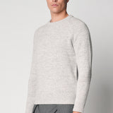 Girocollo mouliné manica raglan in lana e cashmere fin.5