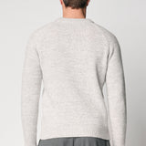 Girocollo mouliné manica raglan in lana e cashmere fin.5