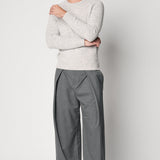 Girocollo mouliné manica raglan in lana e cashmere fin.5