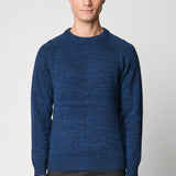 Girocollo mouliné manica raglan in lana e cashmere fin.5