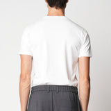 T-Shirt con collo a costina in cotone