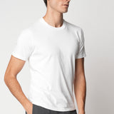 T-Shirt con collo a costina in cotone