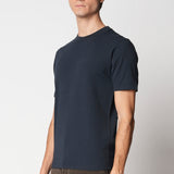 T-Shirt con collo a costina in cotone