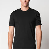 T-Shirt con collo a costina in cotone