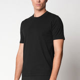 T-Shirt con collo a costina in cotone