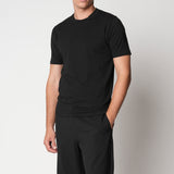 T-Shirt con collo a costina in cotone