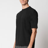Black heavy cotton jersey relaxed fit T-shirt