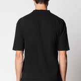 Black heavy cotton jersey relaxed fit T-shirt