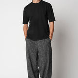 Black heavy cotton jersey relaxed fit T-shirt