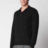Polo bottoni rasato in lana merino extrafine fin.14