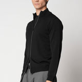 Extrafine Merino Wool Zip-Up Jacket - Dark Blue