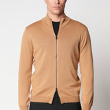 Extrafine Merino Wool Zip-Up Jacket - Dark Blue