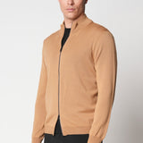 Extrafine Merino Wool Zip-Up Jacket - Dark Blue
