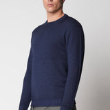 Girocollo con tintura invecchiata in lana merino extrafine fin.7