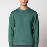 Girocollo con tintura invecchiata in lana merino extrafine fin.7
