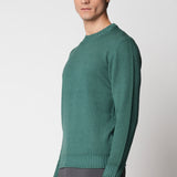 Girocollo con tintura invecchiata in lana merino extrafine fin.7