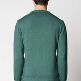 Girocollo con tintura invecchiata in lana merino extrafine fin.7