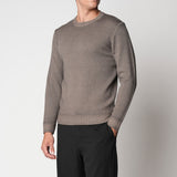Girocollo con tintura invecchiata in lana merino extrafine fin.7