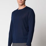 Girocollo rasato in lana merino extrafine fin.18