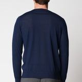 Girocollo rasato in lana merino extrafine fin.18