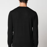 Girocollo rasato in lana merino extrafine fin.18