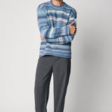 Girocollo azzurro in filo multicolor misto lana fin.3