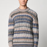 Girocollo aran blu in filo multicolor misto lana fin.3