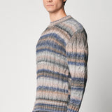 Girocollo aran blu in filo multicolor misto lana fin.3