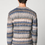 Girocollo aran blu in filo multicolor misto lana fin.3