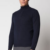 Lupetto zip rasato in seta e cashmere fin.12