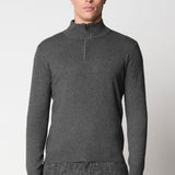 Lupetto zip rasato in seta e cashmere fin.12