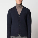 Cardigan con cuciture esterne in lana fin.5