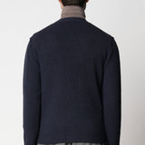 Cardigan con cuciture esterne in lana fin.5