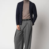 Cardigan con cuciture esterne in lana fin.5