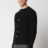 Cardigan con cuciture esterne in lana fin.5