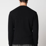 Cardigan con cuciture esterne in lana fin.5