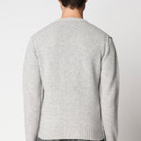 Cardigan con cuciture esterne in lana fin.5