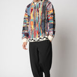 Girocollo jacquard multicolor in lana merino extrafine fin.12 LTD ED