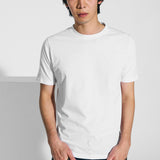 Cotton T-shirt with white shoulder reinforcement