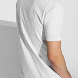 Cotton T-shirt with white shoulder reinforcement