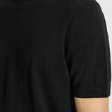 Short sleeve crew neck in black cotton
