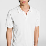 Short sleeve polo shirt in milky cotton